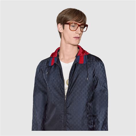 gucci gg jacquard nylon jacket|gg jacquard cotton jacket.